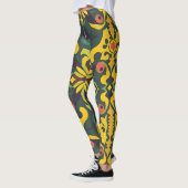 Leggings Artistiques Vibrants - Élégant Patte sans (Gauche)