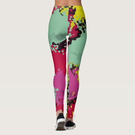 Leggings Artmixer (mode abstraite de couleur) #15 (Dos)