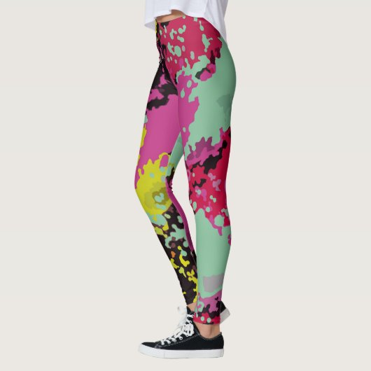 Leggings Artmixer (mode abstraite de couleur) #15 (Gauche)