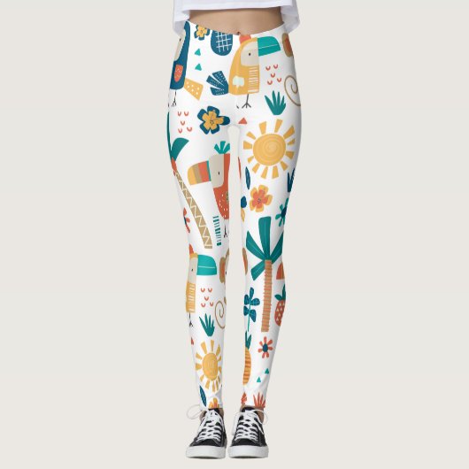 Leggings Arts Jardins tropicaux (Devant)