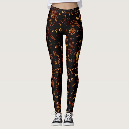 Leggings Artsy Gold Black (Devant)
