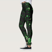 Leggings Artsy Green Black (Gauche)
