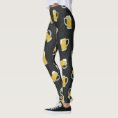Leggings Artsy Modern Yellow Black Watercolor Beer Stein (Gauche)