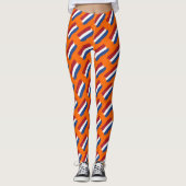 Leggings Artsy Red White Blue Abstrait Dutch Flag Motif (Devant)