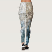 Leggings Artwork Abstrait décoratif gris bleu (Dos)