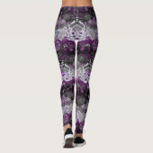 Leggings Asexuel Dragon Damask - Ace Pride couleurs drapeau (Dos)