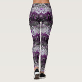 Leggings Asexuel Dragon Damask - Ace Pride couleurs drapeau (Dos)