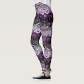Leggings Asexuel Dragon Damask - Ace Pride couleurs drapeau (Gauche)