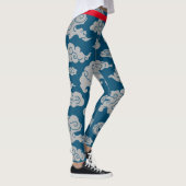 LEGGINGS ASIAN CLOUD MOTIF BLUE LEGINGS (Droite)