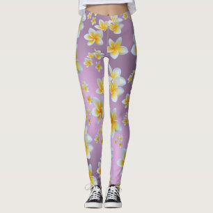 Leggings asiatique, jaune, blanc, floraison, lumineux, or,