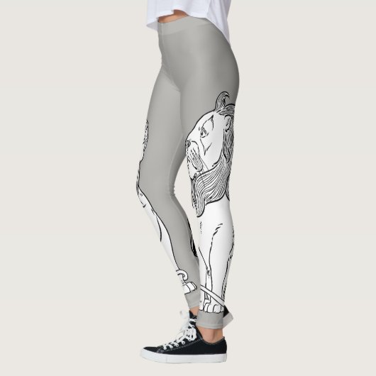 Leggings Assistant vintage d'Oz, Lion courageux (Gauche)