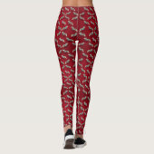 Leggings Astra du cheval islandais en rouge (Dos)