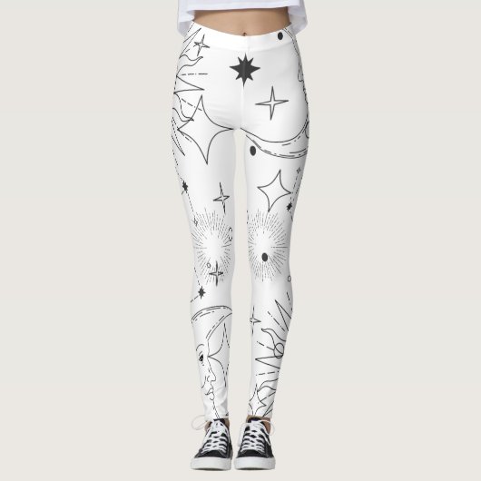 LEGGINGS ASTROLOGIE (BLANC) (Devant)