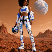 Leggings Astronaute Blanche Fille de l'Espace Extérieur Rob