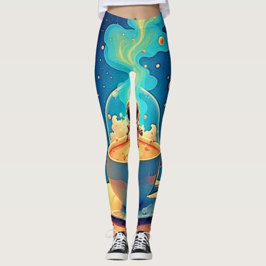 Leggings Astronaute Café Espace Art (Devant)