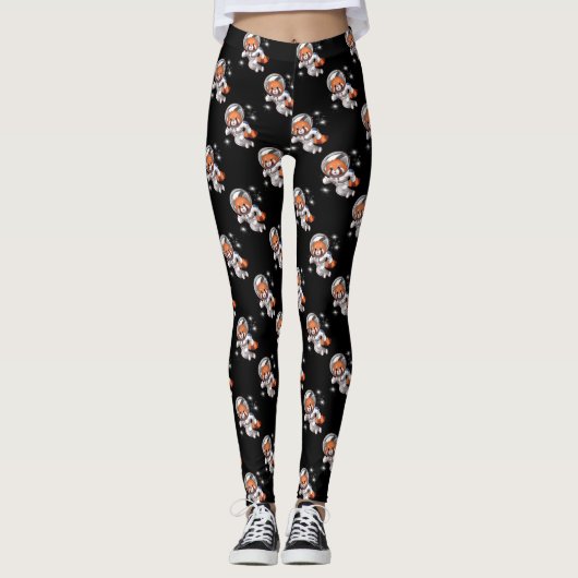 Leggings Astronaute de l'espace Red Panda (Devant)