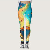 Leggings Astronaut's Coffee Cosmos Journey (Devant)