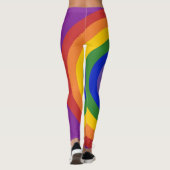 Leggings Asymétrique Rainbow Bullseye LGBT Pride (Dos)