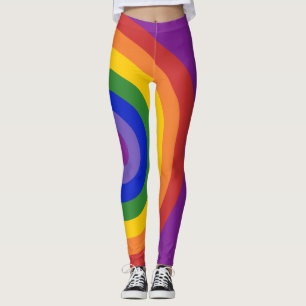 Leggings Asymétrique Rainbow Bullseye LGBT Pride