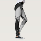 Leggings asymétriques gris et noirs par Joya Eve (Droite)