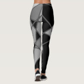Leggings asymétriques gris et noirs par Joya Eve (Dos)