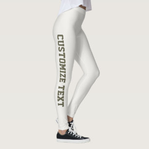 Leggings Athleisure Personnalisé Mignon Chaud Neutre Olive 