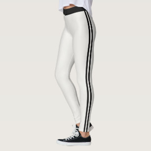 Leggings Athleisure sur mesure rayures noir jet neutre