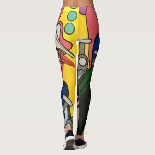 Leggings Atomique Abstrait le tableau du capitaine de fusée (Dos)