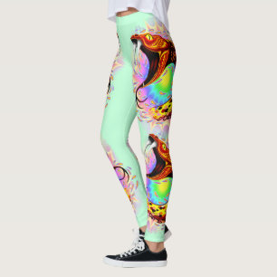 Leggings Attaque de serpent Psychedelic Surreal Art