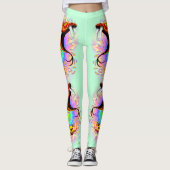 Leggings Attaque de serpent Psychedelic Surreal Art (Devant)