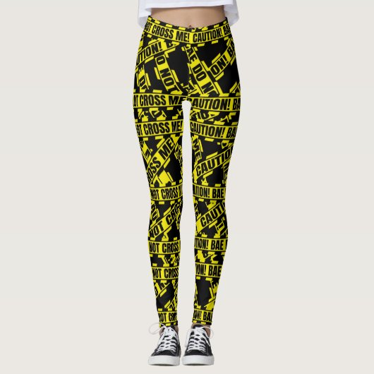 Leggings Attention Bae Ne pas croiser moi Bande conception  (Devant)