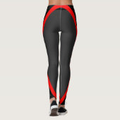 Leggings Attoni gris foncé rouge et noir Side Sports (Dos)