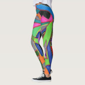 Leggings Attraper les yeux et attirer l'attention abstraite (Gauche)
