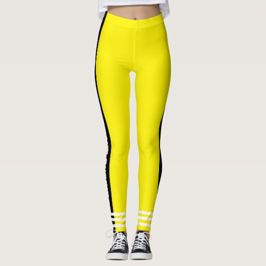 Leggings Attraper les yeux Jaune néon arrière - plan l Entr (Devant)