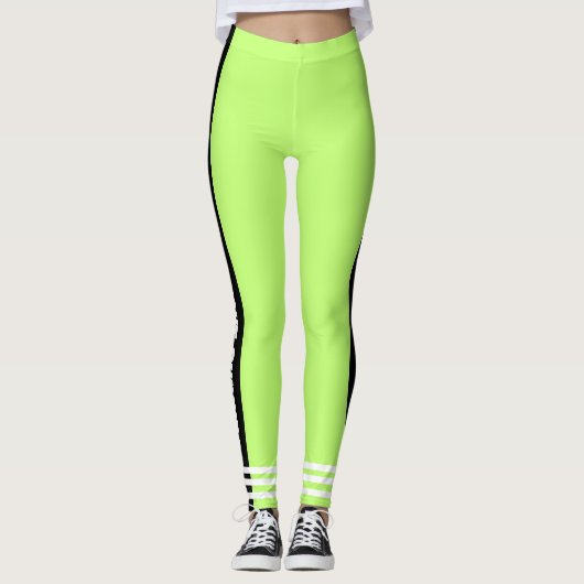 Leggings Attraper les yeux vert vif néon Exercice (Devant)
