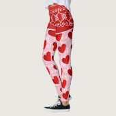 Leggings au coeur rose et rouge (Gauche)