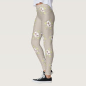 Leggings au design floral blanc (Gauche)