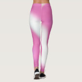 Leggings au design rose et blanc abstrait (Dos)