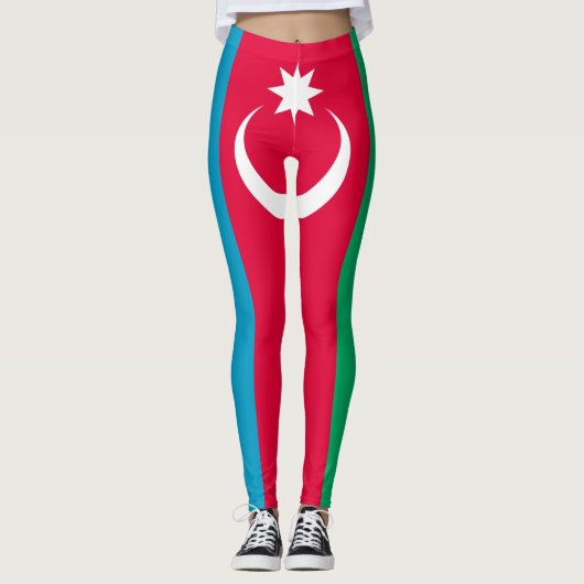 Leggings au drapeau patriotique de l'Azerbaïdjan (Devant)