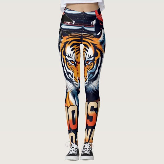 Leggings Aucun risque de récompense - Samurai Tiger (Devant)