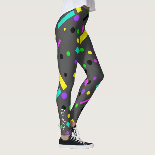 Leggings audacieux géométrie abstraite funky (Droite)