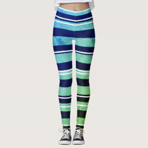Leggings Auqa Stripes