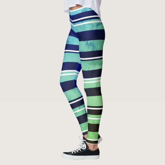 Leggings Auqa Stripes (Gauche)