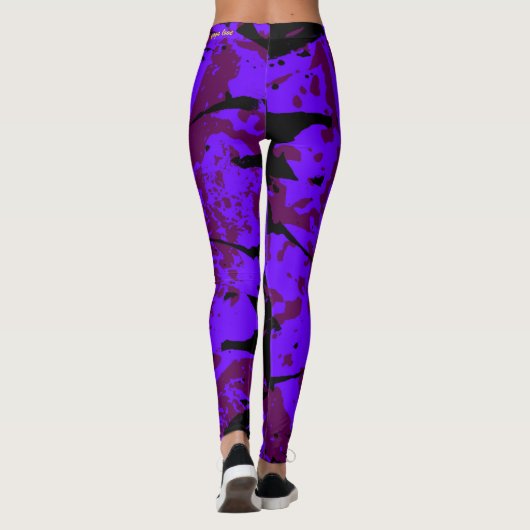 Leggings aura pourpre d'orchidée (Dos)
