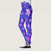 Leggings Aurora Bloom : Dégradé doux avec pétales de fleurs (Gauche)
