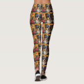 Leggings Australian Shepherd Cœurs Roses Saint-Valentin (Dos)