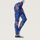 Leggings Australie Drapeau Art Doodle décoratif (Droite)