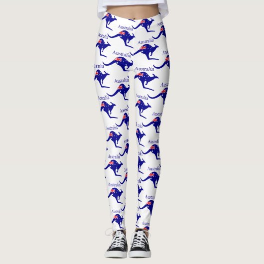 Leggings Australie : Drapeau Kangaroo Thunder_Cove (Devant)