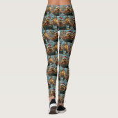 Leggings Australie Terrier Dog Roller Dessous de verre Noël (Dos)