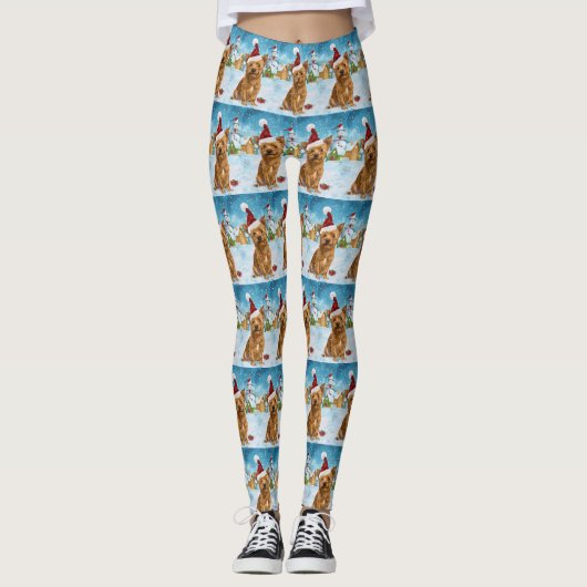 Leggings Australie Terrier Winter Wonderland Noël (Devant)